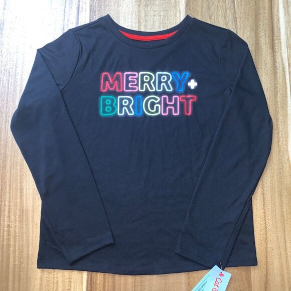 Cat & Jack Girls "Merry Bright" Plaid Star Kids Long Sleeves Pajama Set Small - Picture 7 of 11